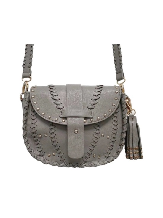 Under One Sky Handbags - Under One Sky Studded Crossbody Bag - Gray
